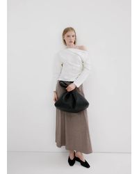 Mango - Cotton Blouse With Asymmetrical Collar - Lyst