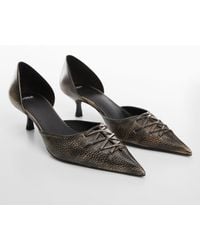 Mango - Pointed Toe Leather Shoes - Lyst