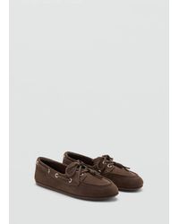 Mango - Deck Shoes With Laces - Lyst