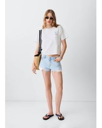 MANGO TEEN - Printed Cotton-Blend T-Shirt - Lyst