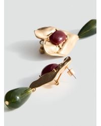 Mango - Boucles D'Oreilles Résine Combinées Or - Lyst