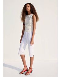 Mango - Draped Cotton Top - Lyst