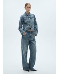 Mango - Pocketed Denim Jacket Medium - Lyst