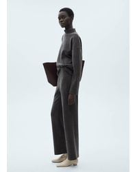 Mango - Corduroy Straight Trousers - Lyst