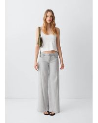MANGO TEEN - Low-Waist Wide-Leg Jeans - Lyst