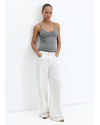 Mango - Sparkly Top With Fine Straps - Lyst
