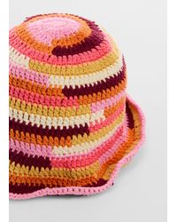Mango - Crochet Bucket Hat - Lyst