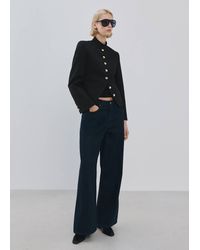 Mango - Jacket With Jewel-Button Strip Collar - Lyst
