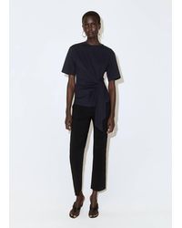 Mango - Cotton T-Shirt With Side Bow - Lyst