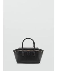 Mango - Handbag With Zips - Lyst