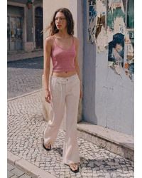 MANGO TEEN - Thin Knit Top With Straps - Lyst