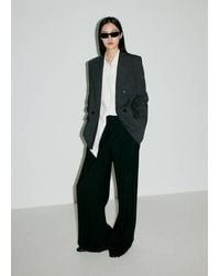 Mango - Double-Breasted Check Suit Jacket - Lyst