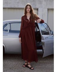 Mango - Ruffles Flowy Dress - Lyst