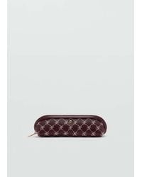 Mango - Zip Case With Printed Logo - Lyst