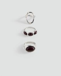 MANGO TEEN - Pack Of 3 Combined Rings - Lyst