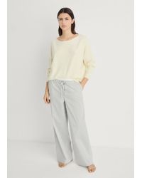 Mango - Pyjama-Hose Mit Streifen Und Elastischem Detail - Lyst