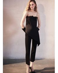 Mango - Asymmetric Lace Camisole Top - Lyst