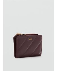 Mango - Kleine Gesteppte Brieftasche - Lyst