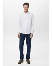 Mango - Camicia 100% Cotone Regular-Fit Bianco - Lyst