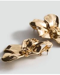 Mango - Flower-Design Earrings - Lyst