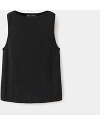 Mango - Fine Knit Boat Neck Top - Lyst