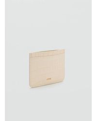 Mango - Croc-Effect Card Holder - Lyst