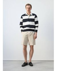 Mango - Striped Polo Sweatshirt - Lyst