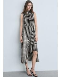 Mango - Asymmetrical Stripe-Print Dress - Lyst