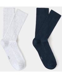 Mango - Pack Of 2 Ribbed Cotton Socks - Lyst