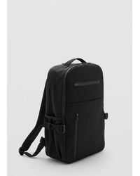 Mango - Sac À Dos Multifonction Poches Noir - Lyst