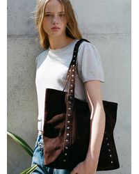 MANGO TEEN - Leather Tote Bag - Lyst
