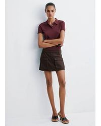 Mango - Fine Knit Polo Neck Sweater - Lyst