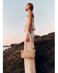Mango - Medium Braided Shoulder Bag Off - Lyst