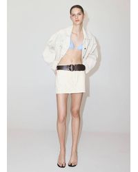 Mango - Strass Denim Skirt - Lyst