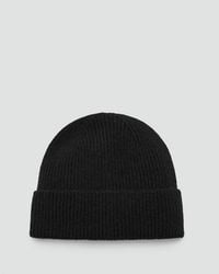 Mango - Ribbed Wool Blend Hat - Lyst