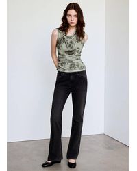 Mango - Draped Printed Top - Lyst