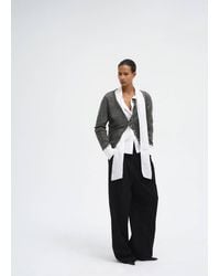 Mango - Fine Knit Button-Up Cardigan - Lyst
