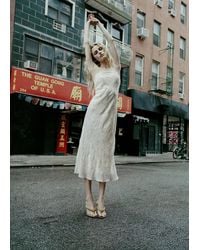 Mango - Floral Print Lace Dress - Lyst