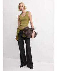 Mango - Round-Neck Knitted Top - Lyst