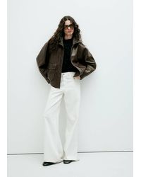 Mango - Bomber Jacket With Funnel Neck - Lyst
