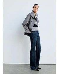 Mango - Striped Polo-Neck Sweater - Lyst