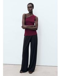 Mango - Asymmetrical Draped Top - Lyst