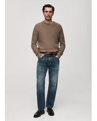 Mango - Wool-Blend Rib-Knit Sweater - Lyst