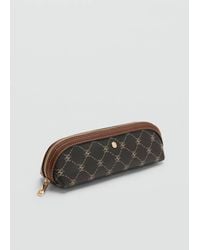 Mango - Zip Case With Printed Logo - Lyst