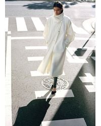 Mango - Oversized Funnel Neck Trench With Belt - Lyst