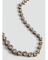 Mango - Crystal Necklace - Lyst