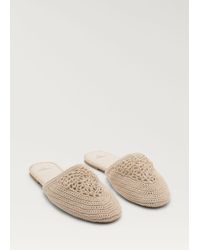 Mango - Cotton Braided Slippers - Lyst