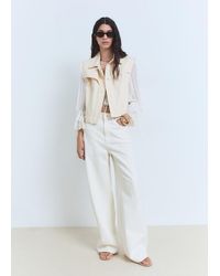 Mango - Denim-Effect Vest Ecru - Lyst