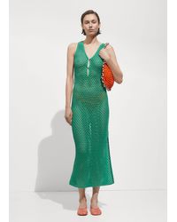 Mango - Button Crochet Dress - Lyst