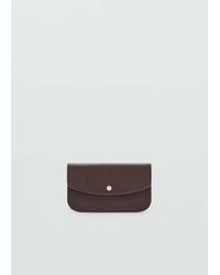 Mango - Wallet With Button Flap - Lyst